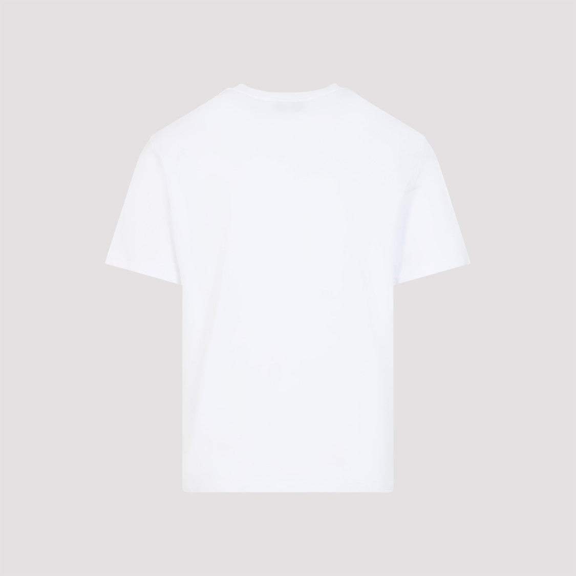 Ami Paris Classic Fit White Cotton T-Shirt With Subdued Logo