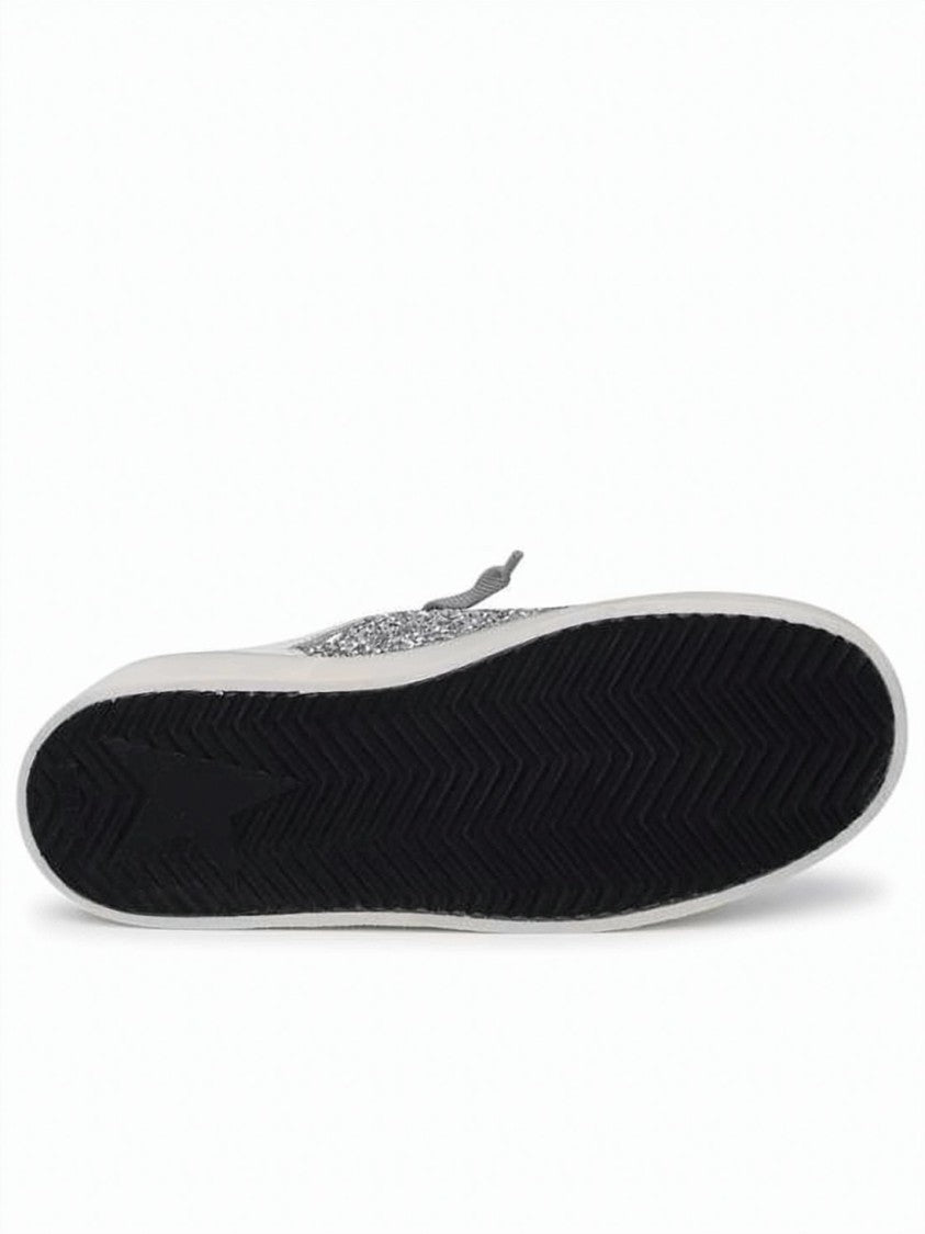 Golden Goose Distressed Low-Top Sneakers With Glitter Accents