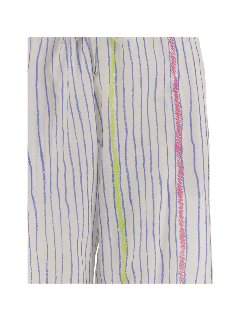Pero Cotton And Silk Striped Trousers