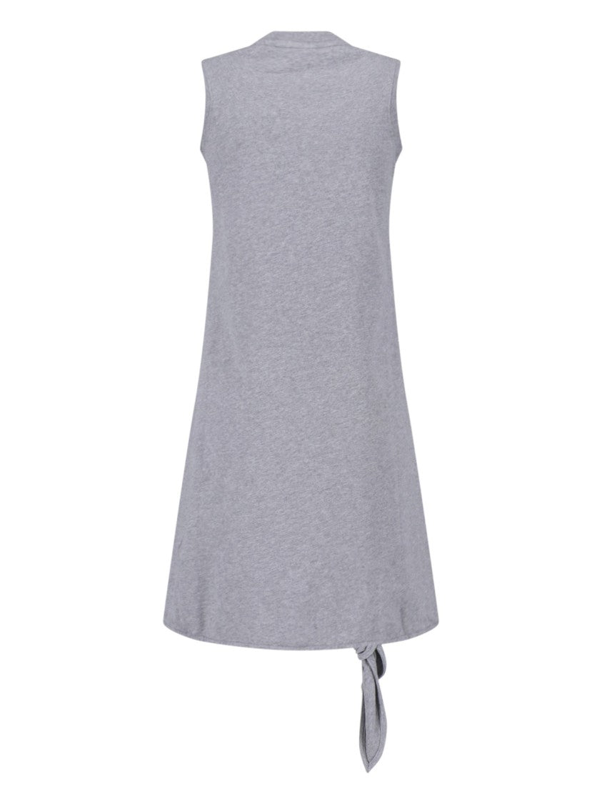 J. W. Anderson Grey Sleeveless Knotted Organic Cotton Dress