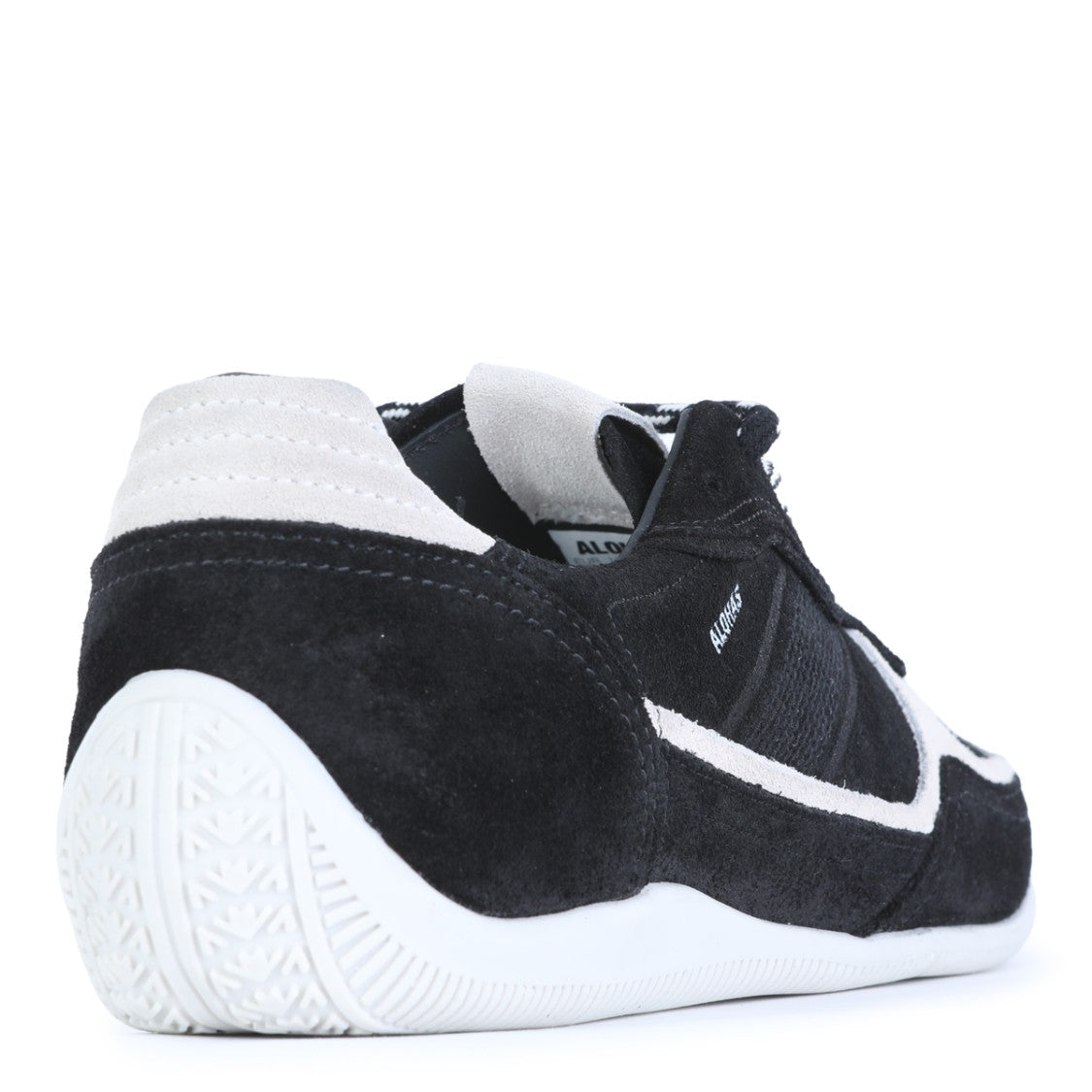 Alohas Black Perforated Contrast Inserts Sneakers