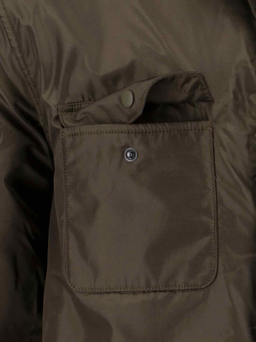 Aspesi Nylon Shirt Jacket, Green, Classic Collar