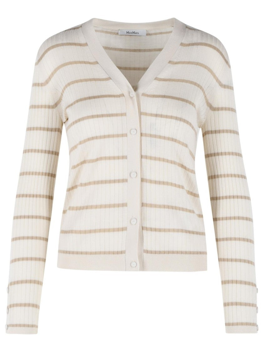 Max Mara 'Pedale' Ivory Cashmere And Silk Cardigan