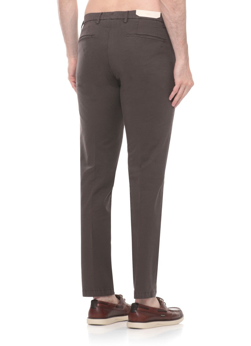 Briglia 1949 Brown Cotton Straight-Leg Pants