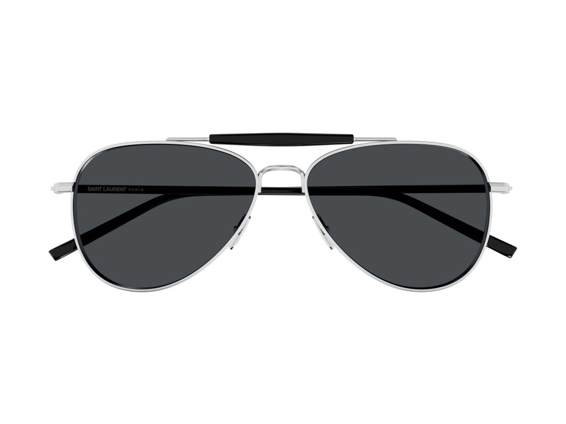 Saint Laurent Silver Sl 864 Metal Aviator Sunglasses