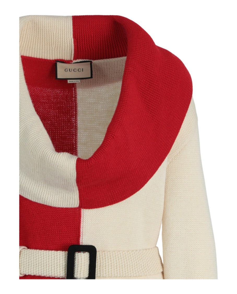 Gucci Chunky Wool Belted Sweater