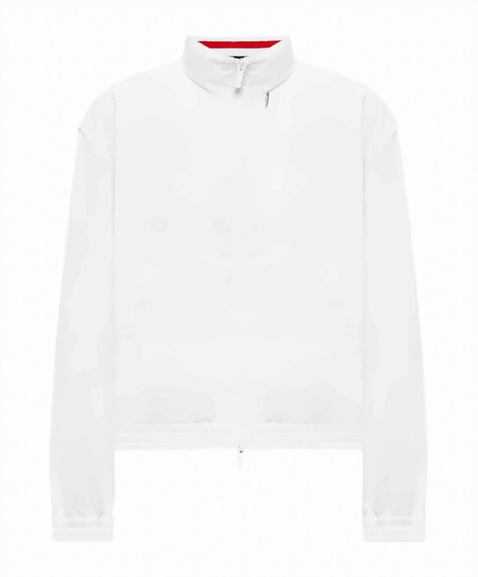 Thom Browne Sporty White Jacket With Dynamic Stripes
