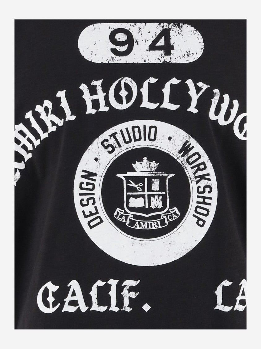 Amiri Black Logo Print Cotton T-Shirt