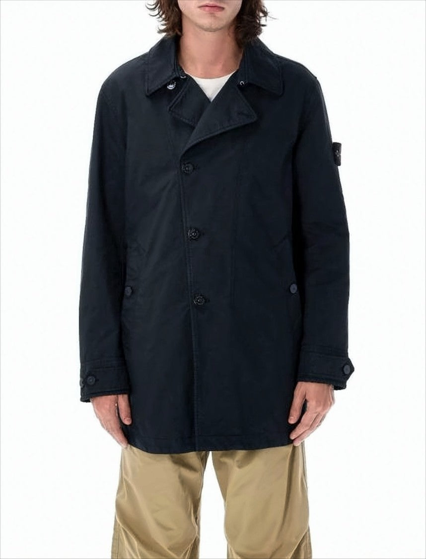 Stone Island Double-Breasted Padded Jacket With Button Closures