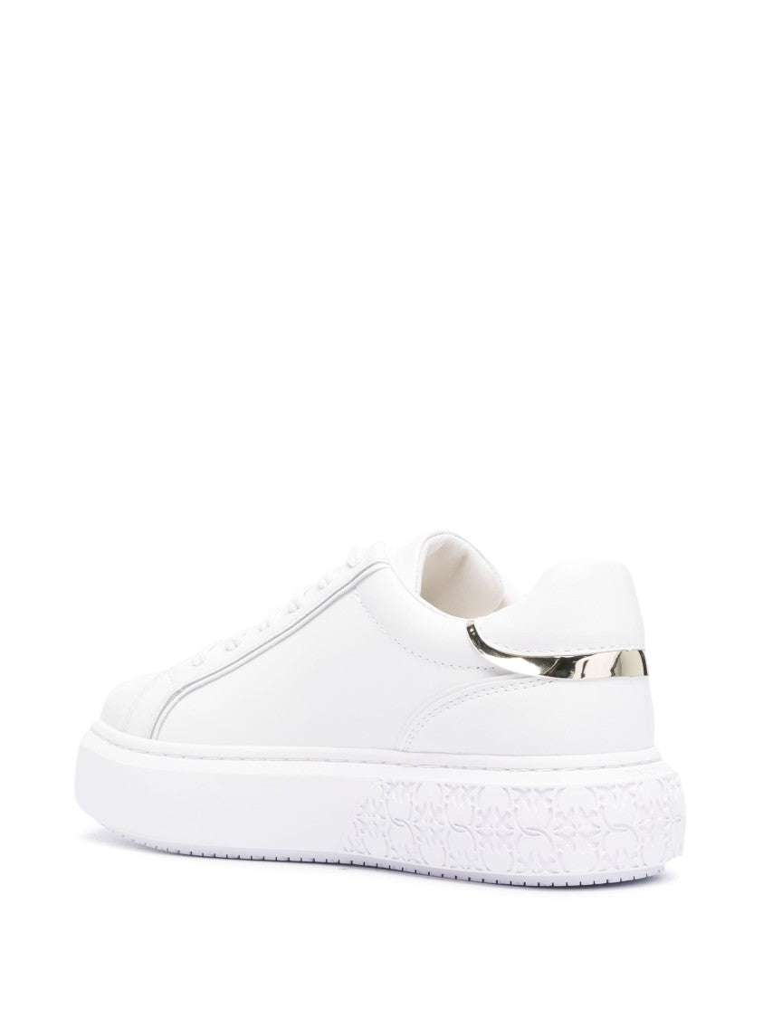 Pinko Pinko Flatform Sneakers With Gold Metal Logo