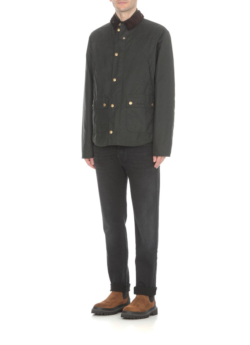 Barbour Greeb Waxed Cotton Quilted Jacket