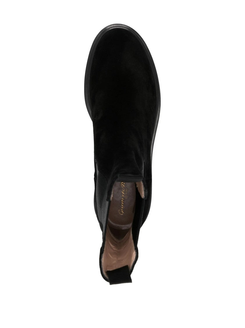 Gianvito Rossi Chester Soft Suede Elastic Ankle Boots