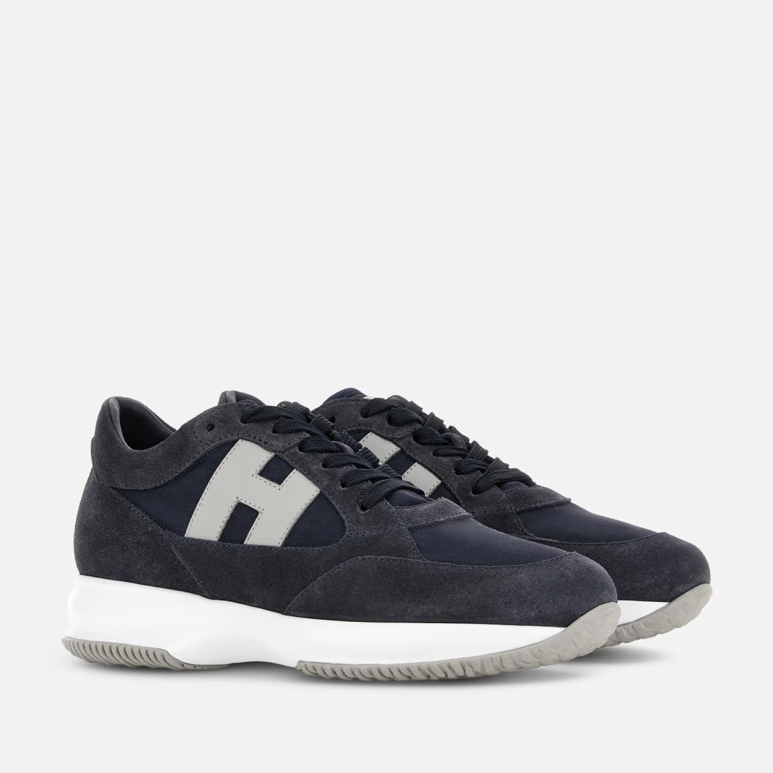 Hogan Interactive Lace-Up Sneakers In Calfskin