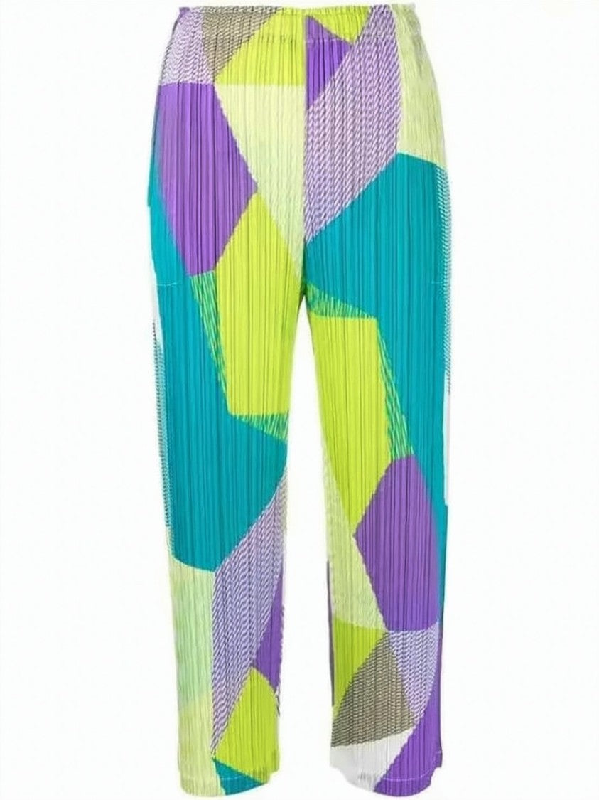 Pleats Please Pleated Design Jogger Pants