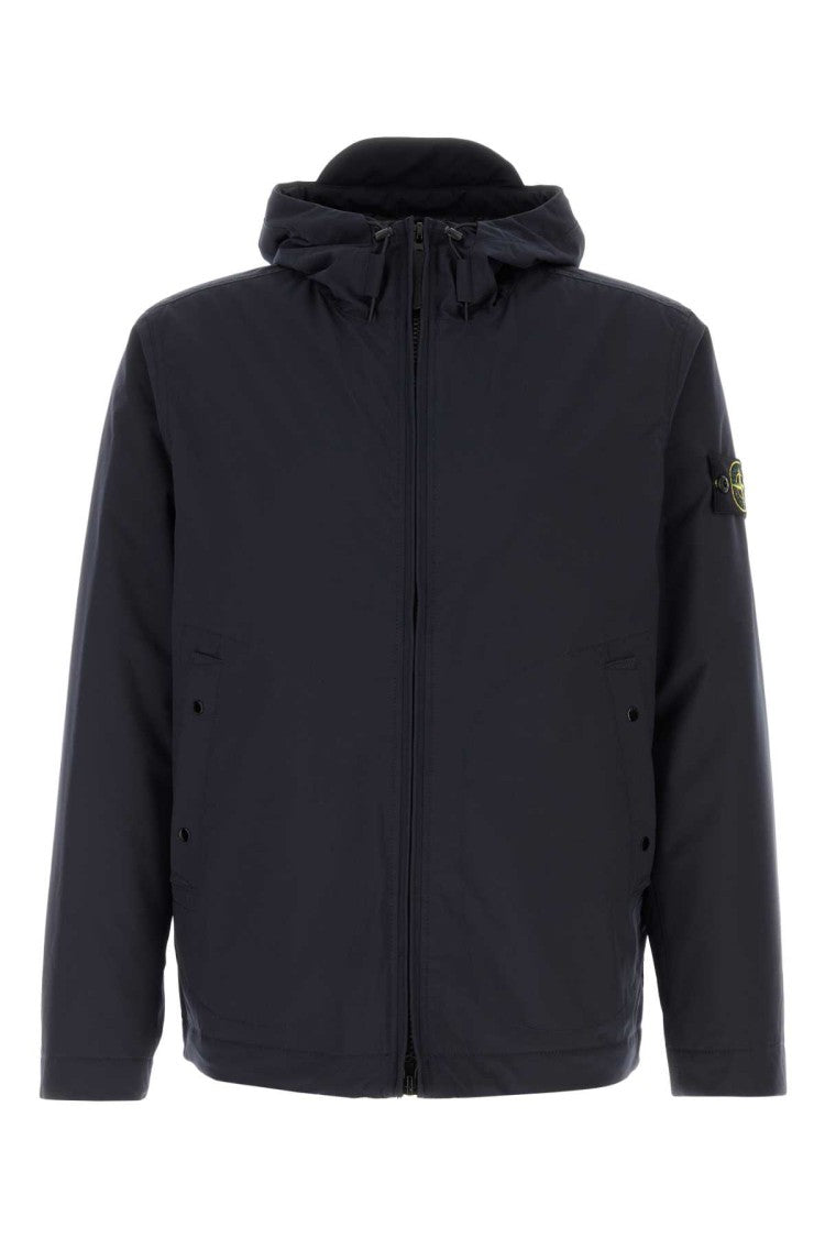 Stone Island Navy Blue Stretch Polyester Padded Jacket