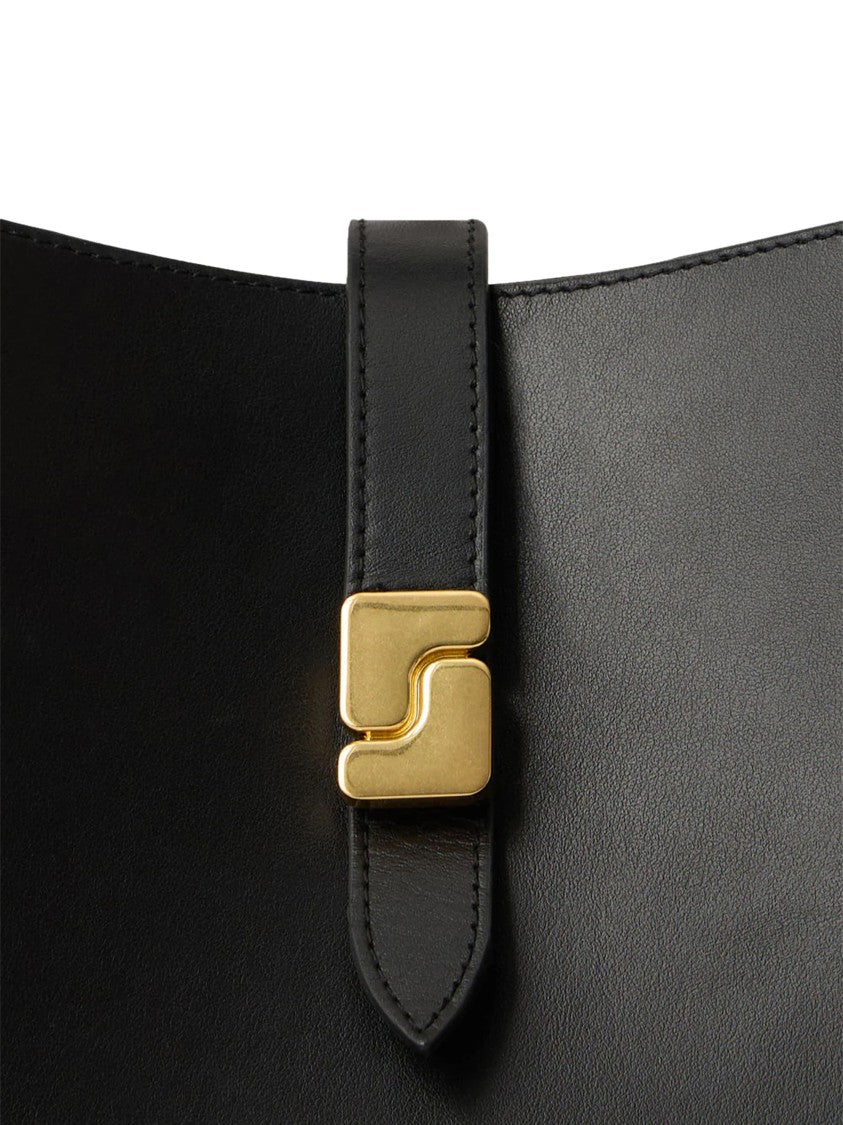 Soeur Bello Black Leather Handbag