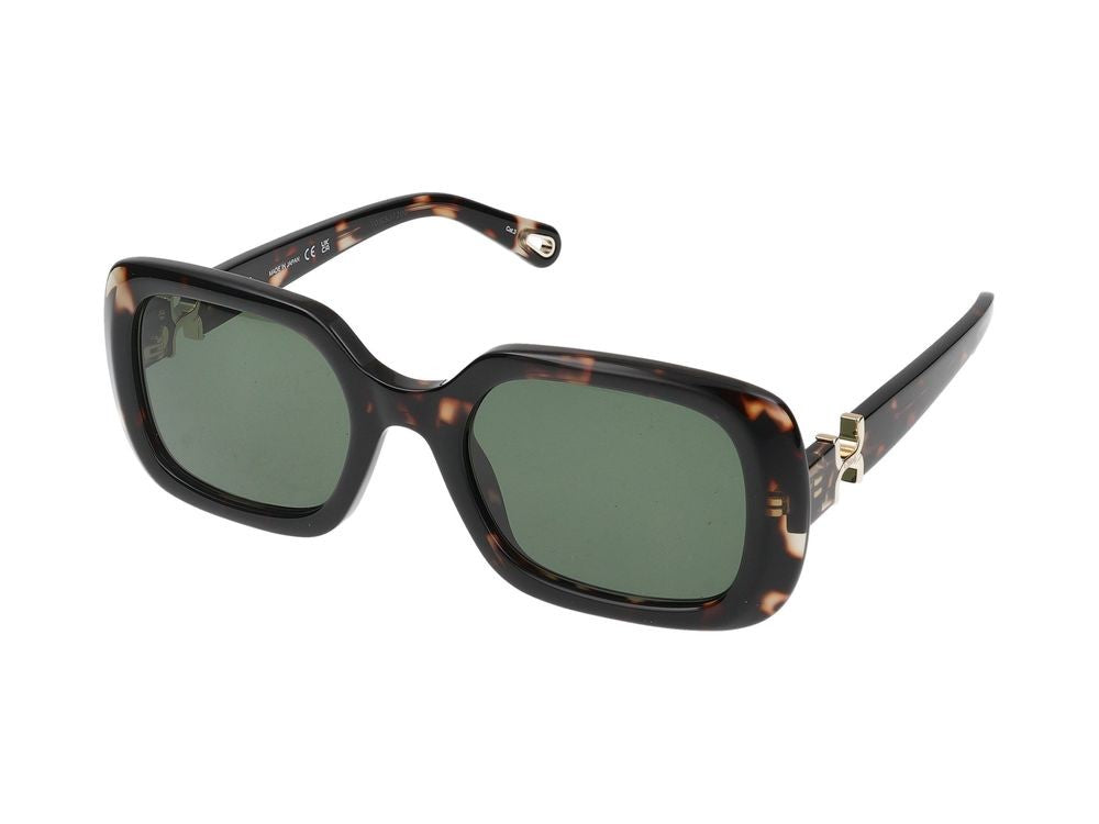 Chloé Havana Ch0333s Acetate Oversized Square Sunglasses