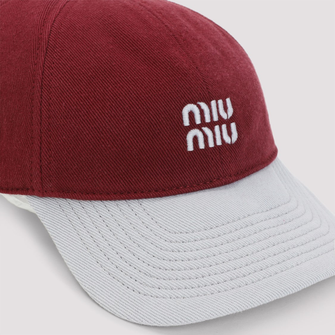 Miu Miu Multicolor Cotton Baseball Cap With Embroidered Logo