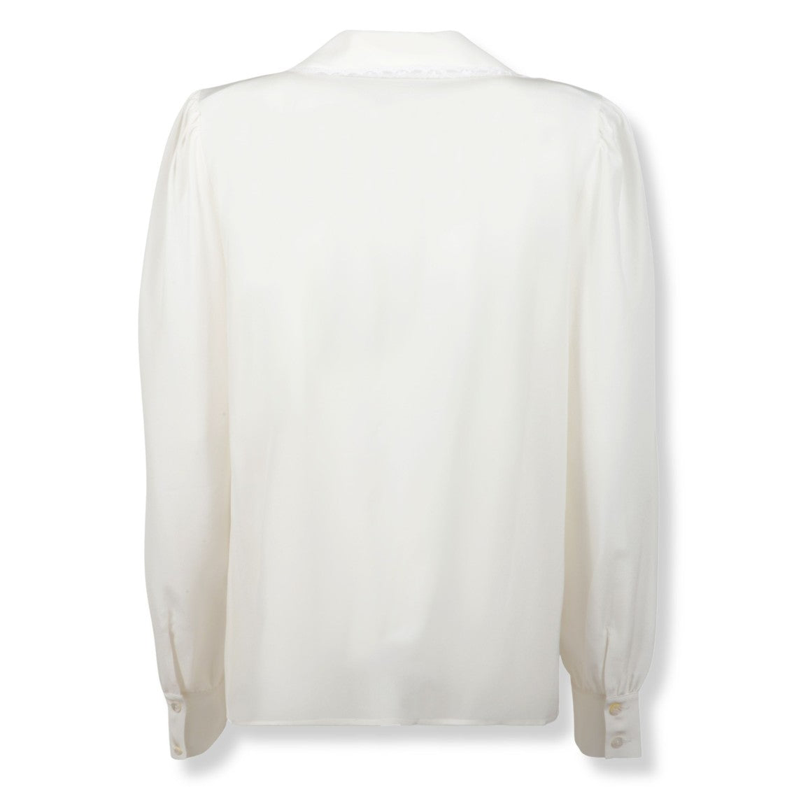 Alessandra Rich Silk Blouse With Classic Collar