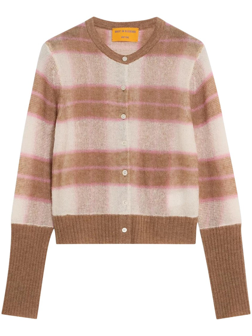 Guest In Residence Shadow Plaid Cardigan With Relaxed Fit