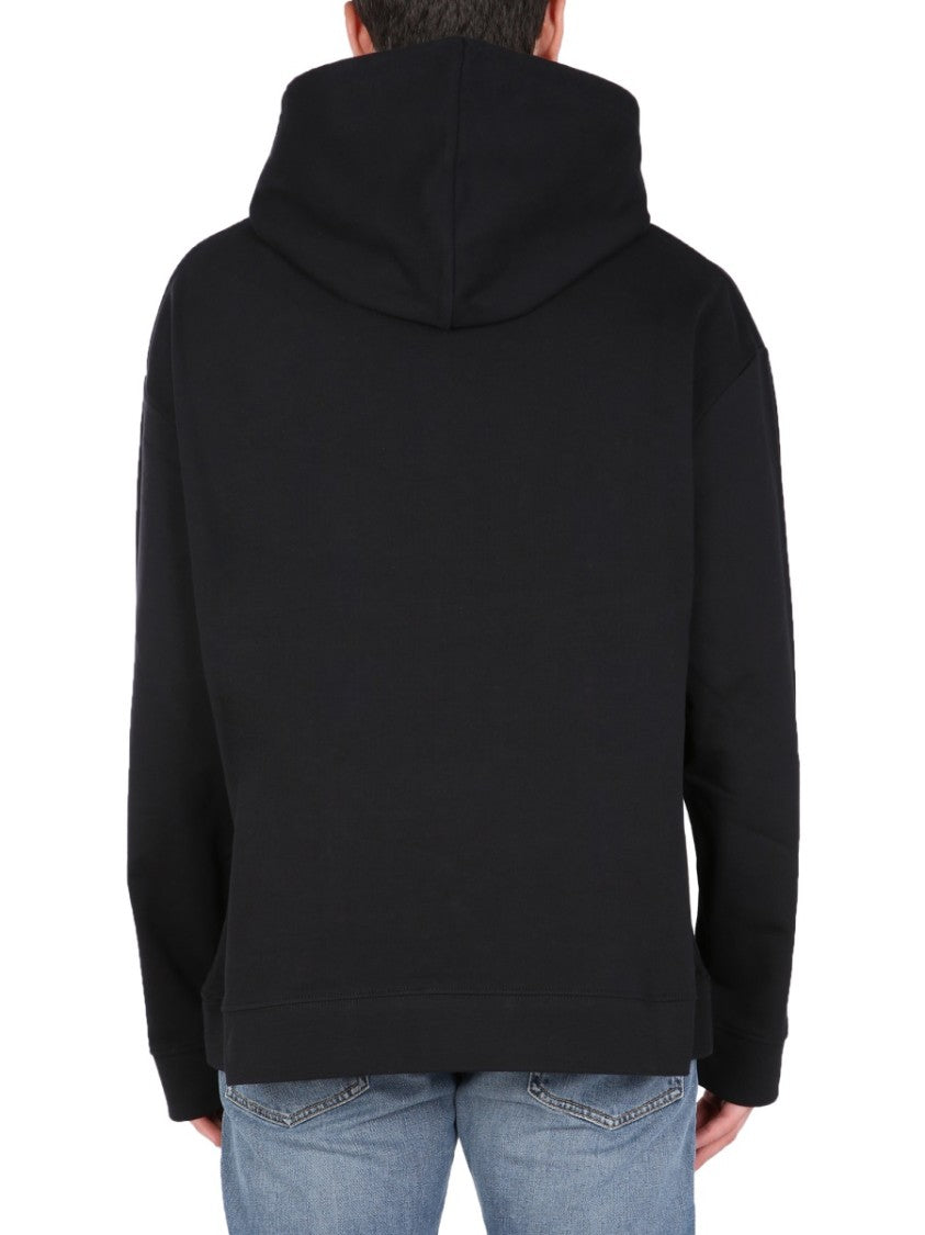 Raf Simons Relaxed Fit Cotton Hoodie With Drawstring