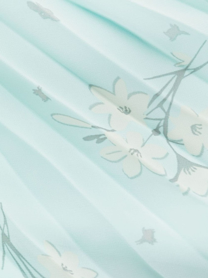 Self-Portrait Cobalt Chiffon Midi Dress