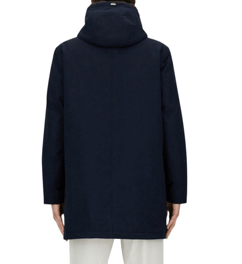 Herno Long Water-Repellent Parka With Faux Fur Hood