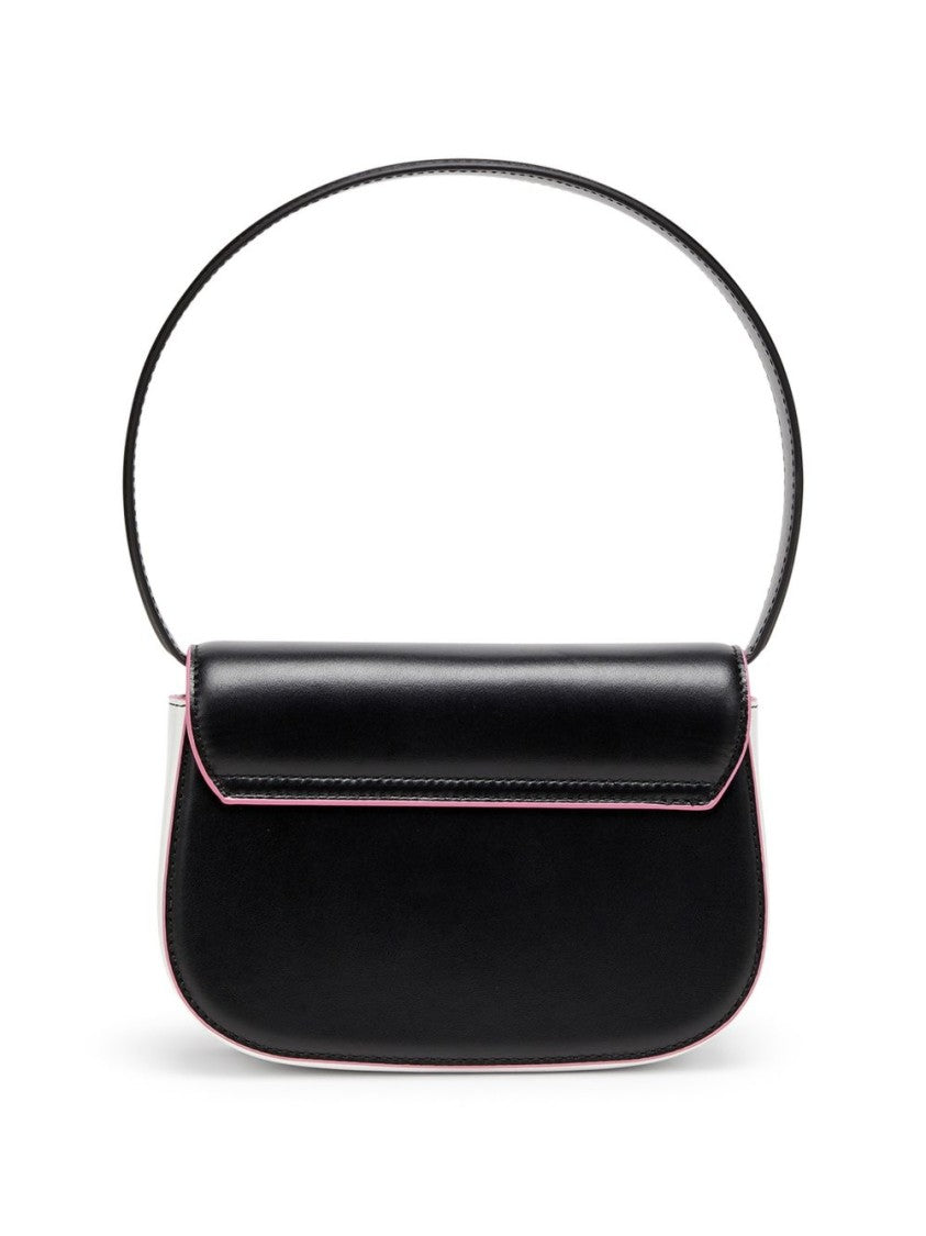 Diesel Black Rectangular Pink Accents Shoulder Bag