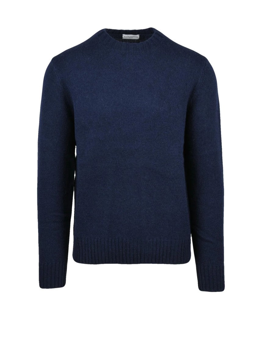 Ballantyne Crew Neck Wool Sweater With Ribbed Detailing And Timeless Silhouette
