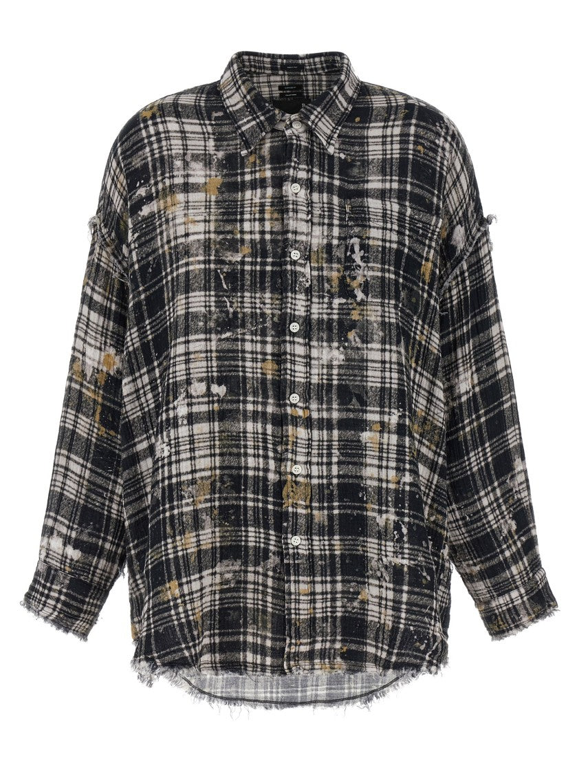 R13 Fringed Oversized Cotton Shirt