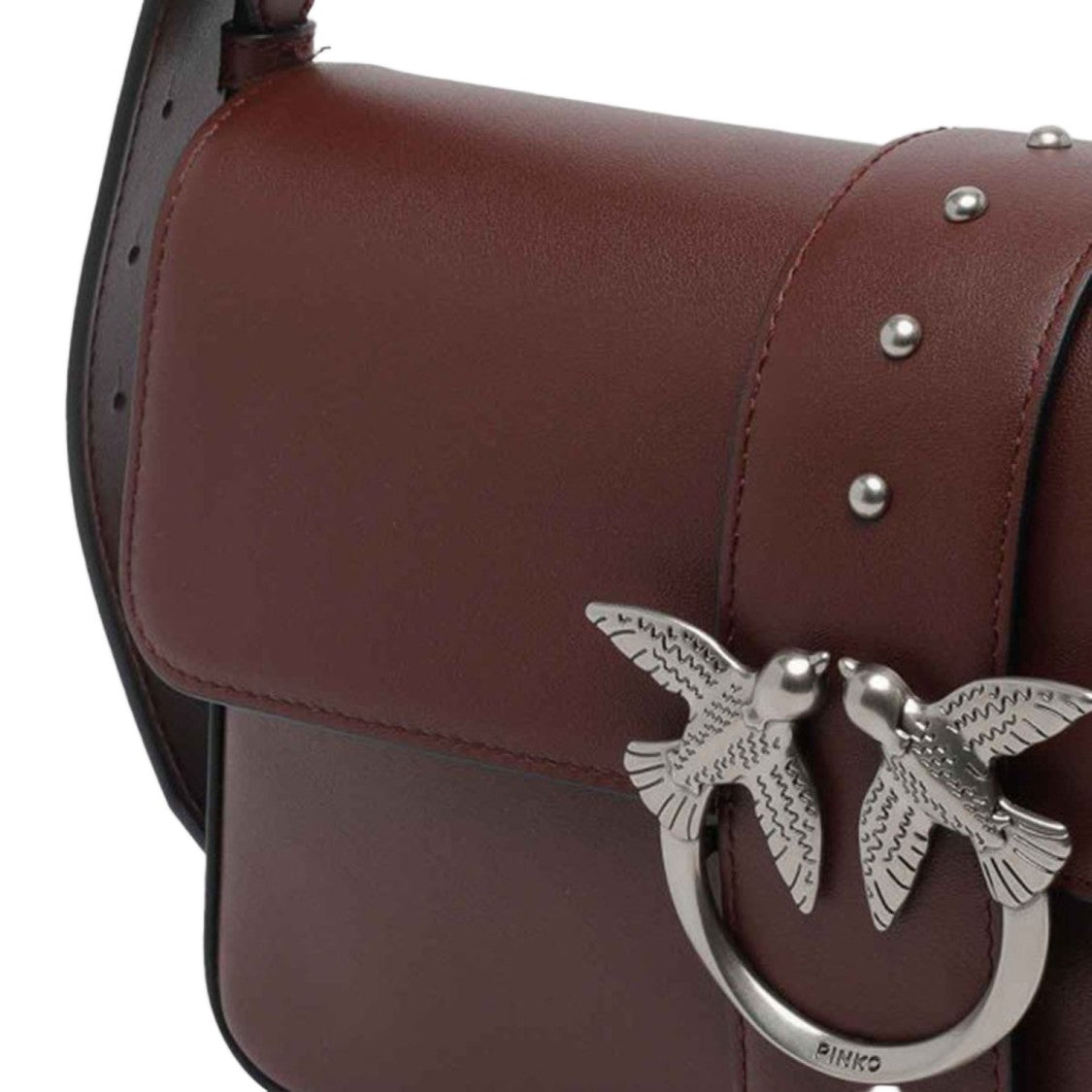 Pinko Leather Shoulder Bag With Logo