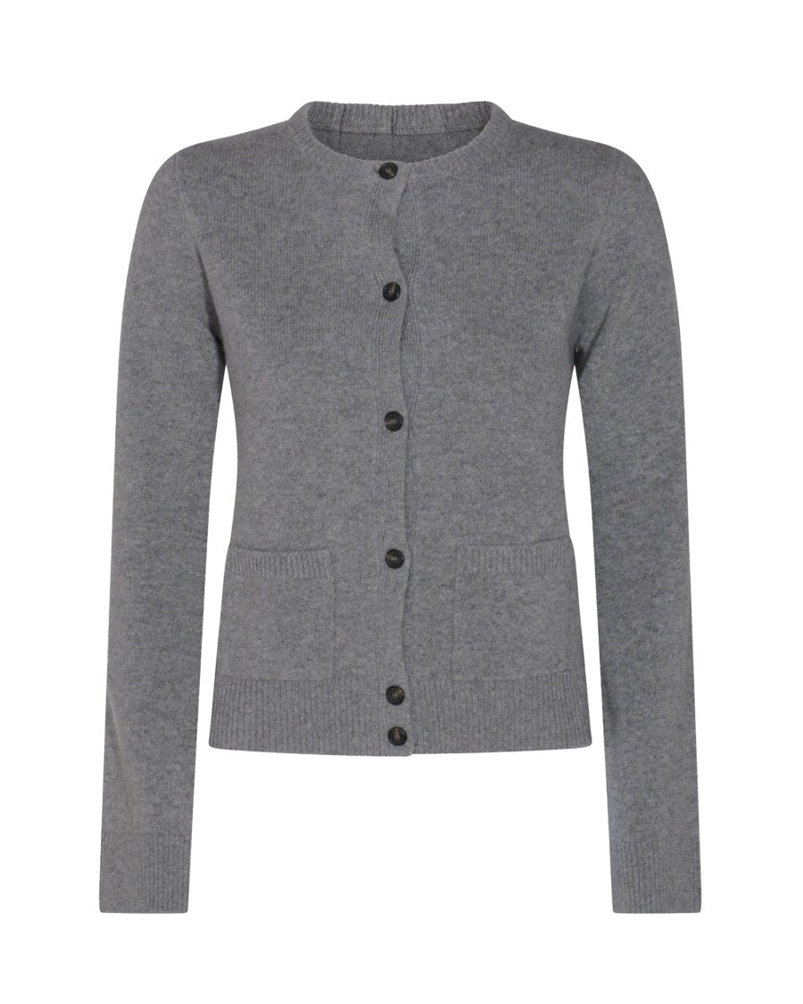 Mm6 By Maison Margiela Cardigan In Misto Lana With Ribbed Trims And Front Pockets