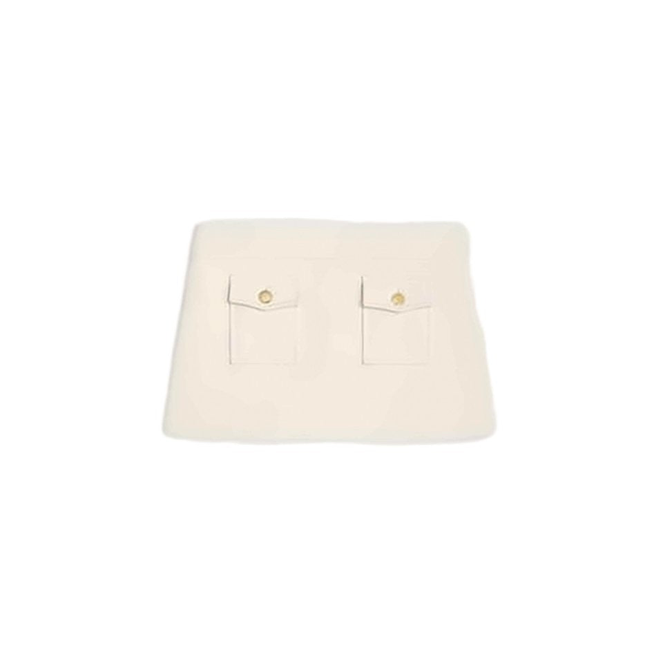 Celine Structured Minimalist Short Skirt With Flap Pockets