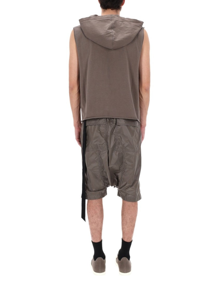 Drkshdw By Rick Owens Sleeveless Tunic Long Strap Hoodie Top