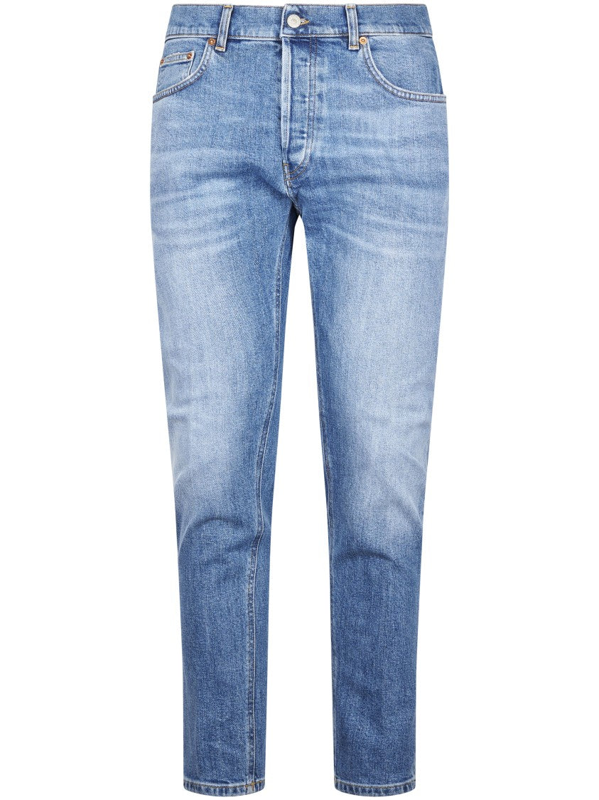 Dondup Carrot Cut Slim Fit Trousers With Five-Pocket Design