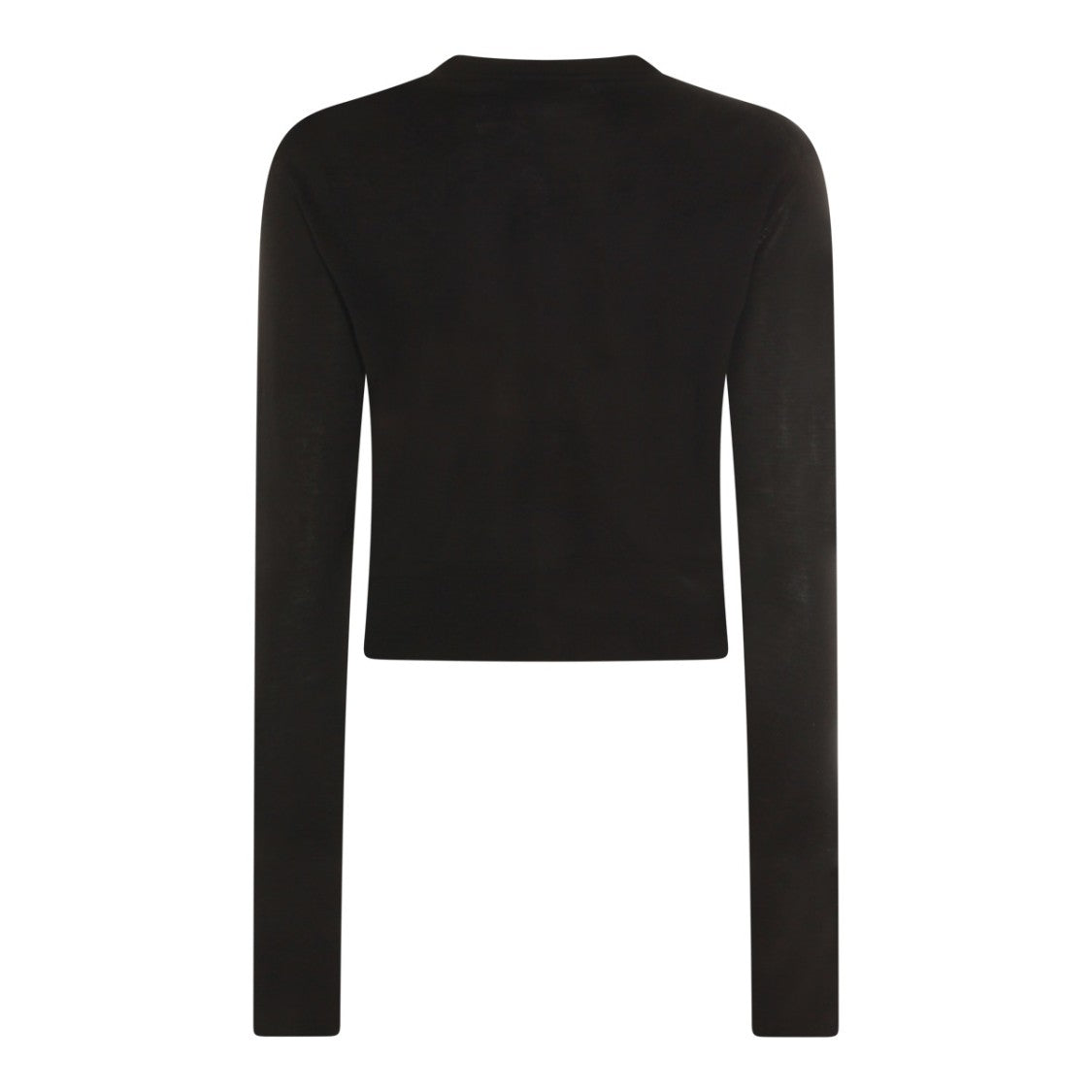 Vivienne Westwood Cropped Black Wool Bea Cardigan With Embroidered Orb Logo