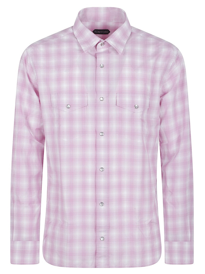Tom Ford Check-Pattern Shirt With Chest Pockets