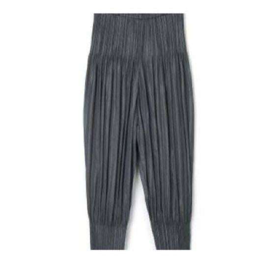 Pleats Please High-Waisted Straight-Leg Pleated Pants
