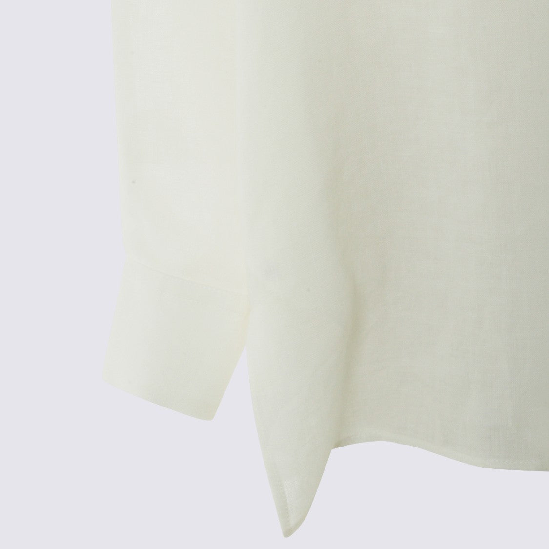 Antonelli Firenze Relaxed White Shirt With Frayed Edge Detail