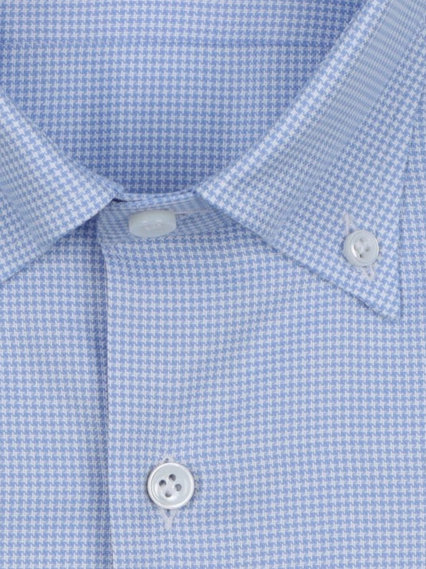 Sonrisa Light Blue Houndstooth Shirt