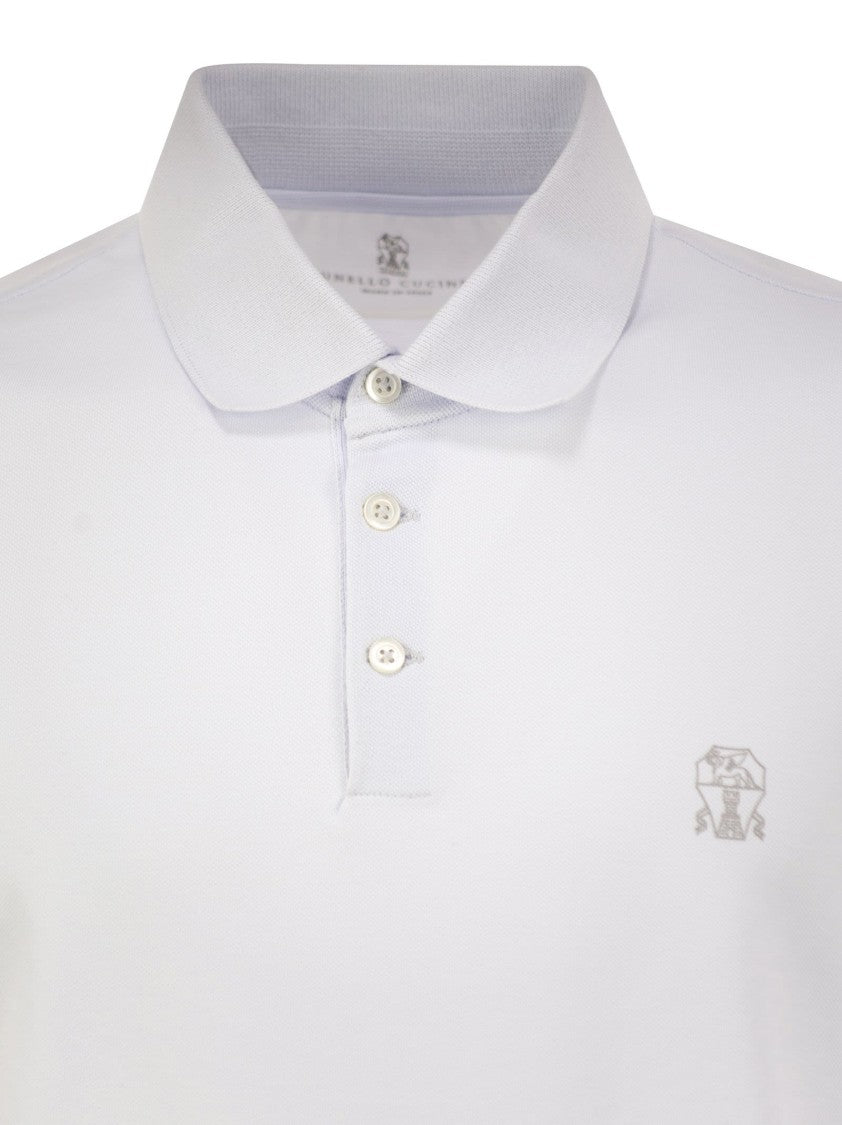 Brunello Cucinelli Cotton Polo Shirt With Printed Logo