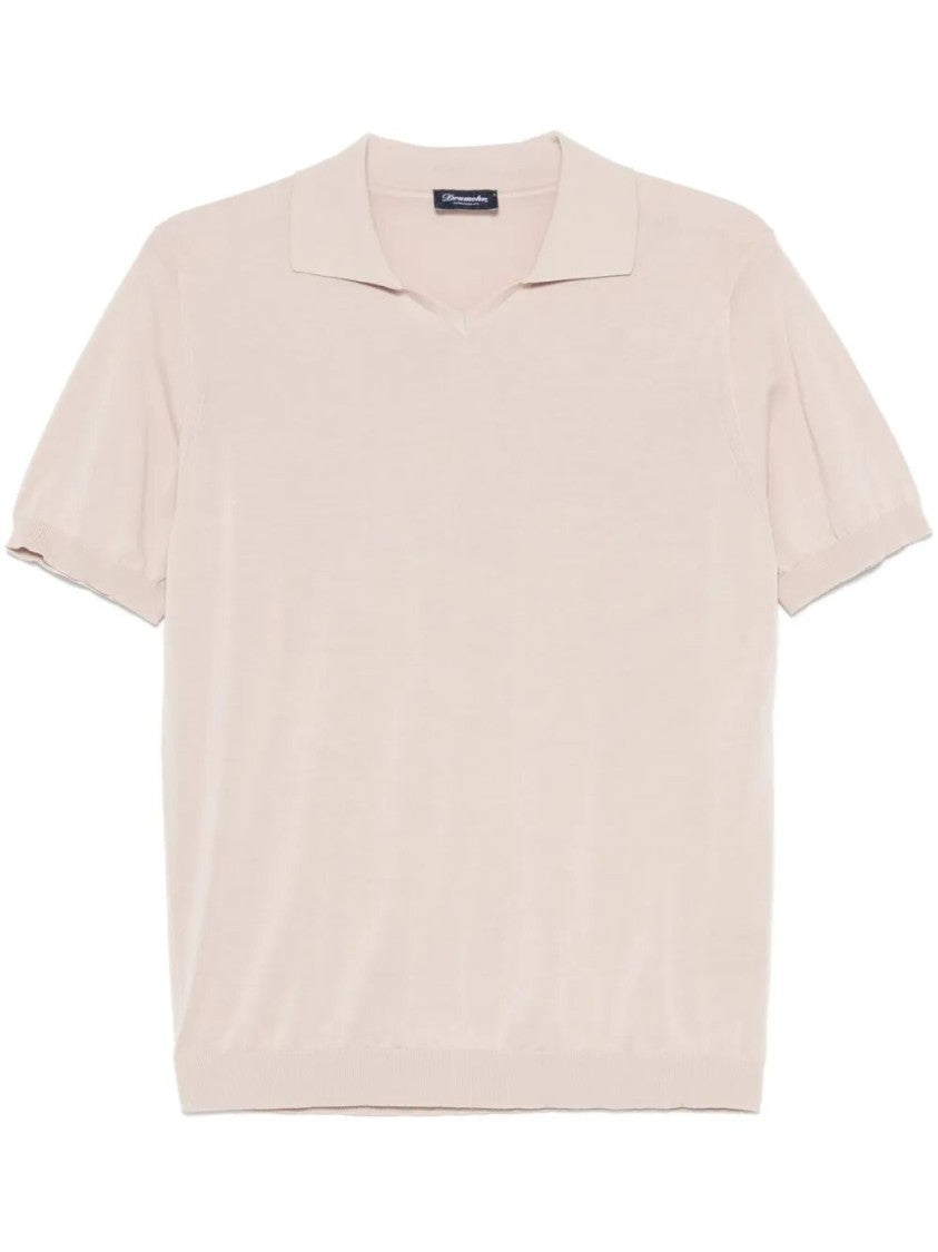 Drumohr Short Sleeve V-Neck Polo