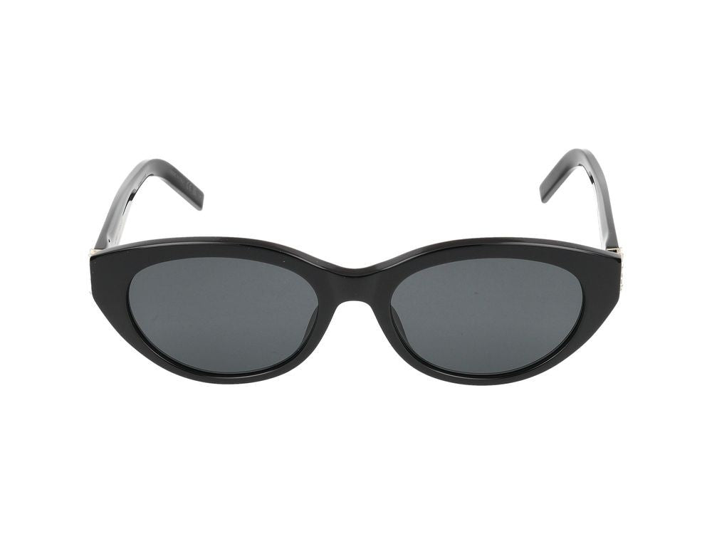 Saint Laurent Black Bold Cat-Eye Acetate Sunglasses