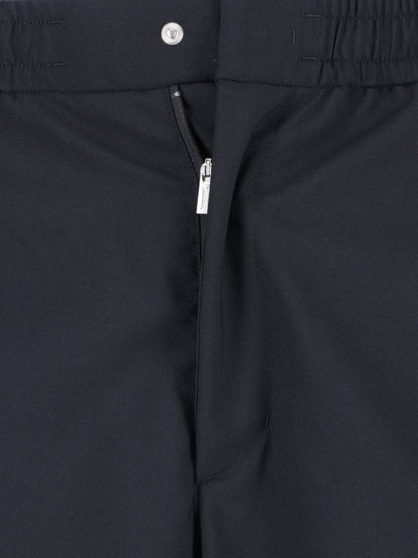 Laminar Black Straight-Leg Wool Blend Laminar Trousers