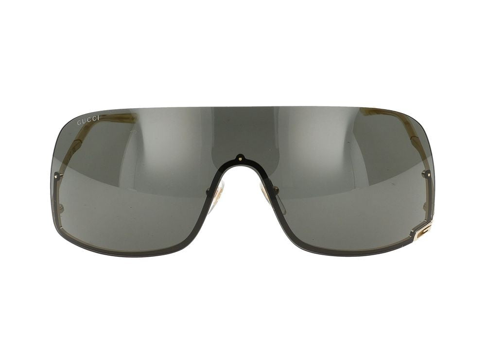 Gucci Gold Large Single Shield Sunglasses