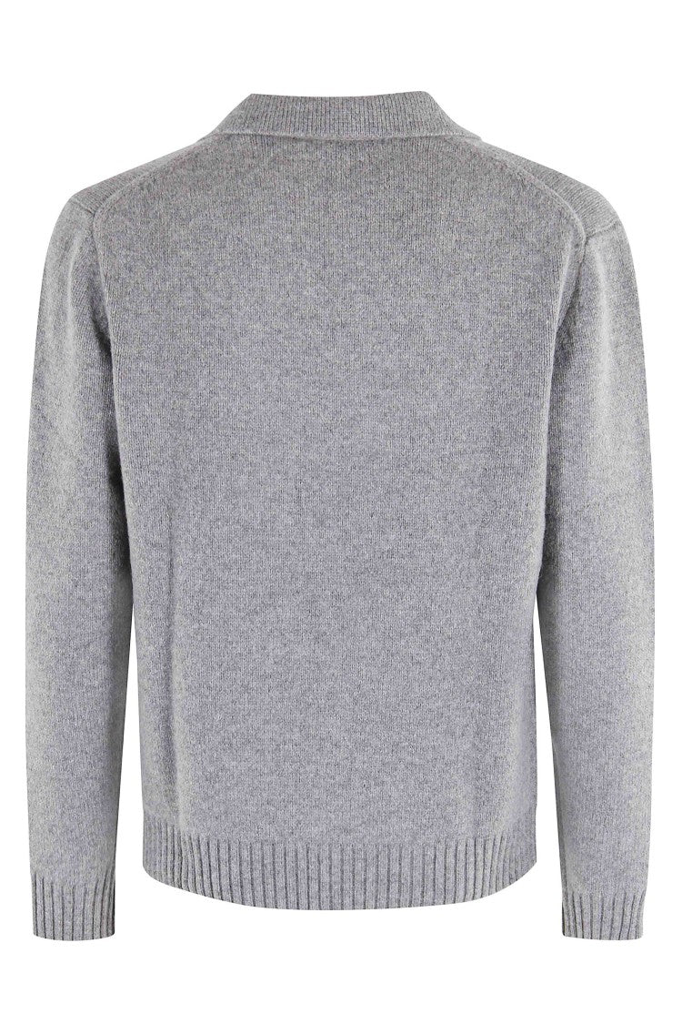 Aspesi Shirt Collar Shetland Wool Sweater
