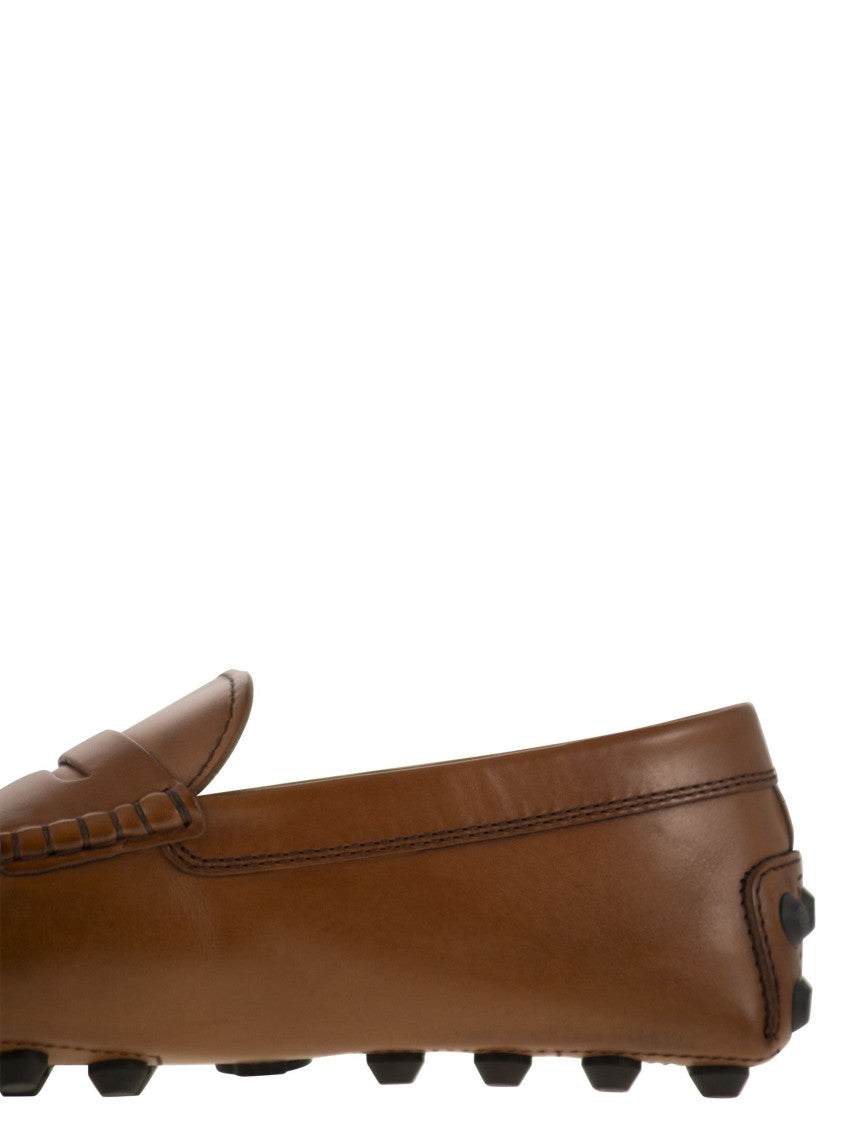Tod's Bubble Leather Rubber Loafers