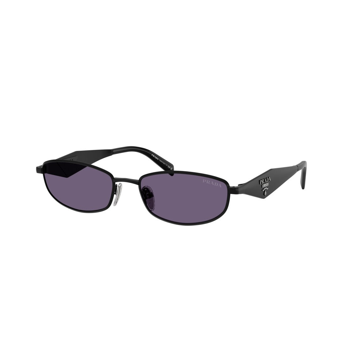 Prada 0Pr D51s Black Rectangular Metal Frame Sunglasses
