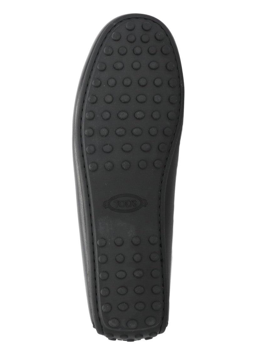 Tod's Black Embossed Logo Loafers