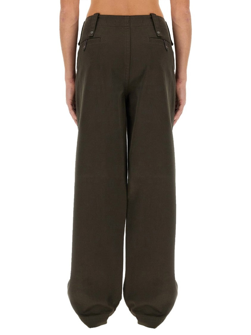 Burberry Wide-Leg Cotton Pants